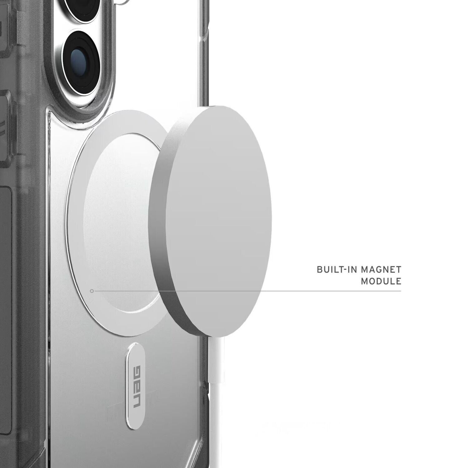 Чохол UAG для Samsung Galaxy S26+, Trooper with Magnet, Clear/Ash (214517114G31)фото