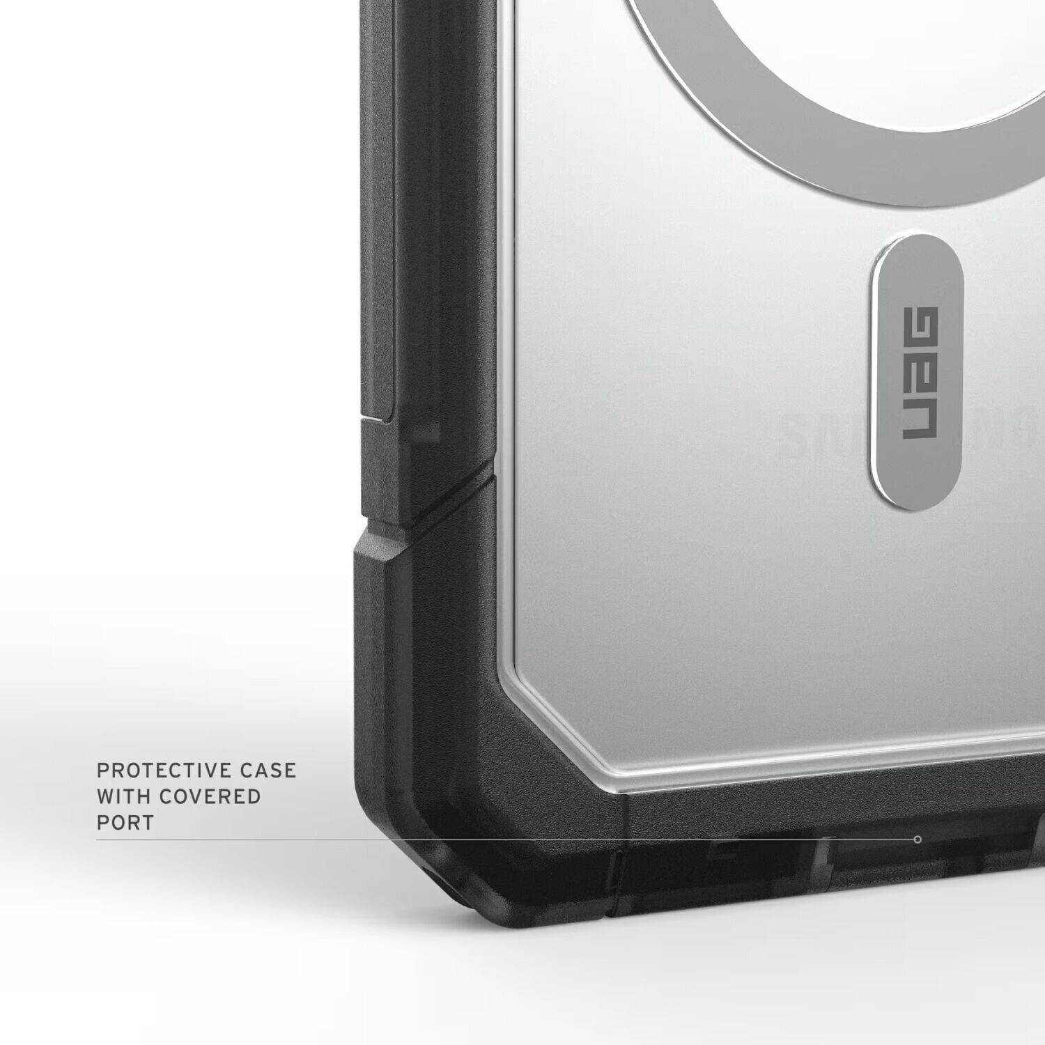 Чохол UAG для Samsung Galaxy S26+, Trooper with Magnet, Clear/Ash (214517114G31)фото