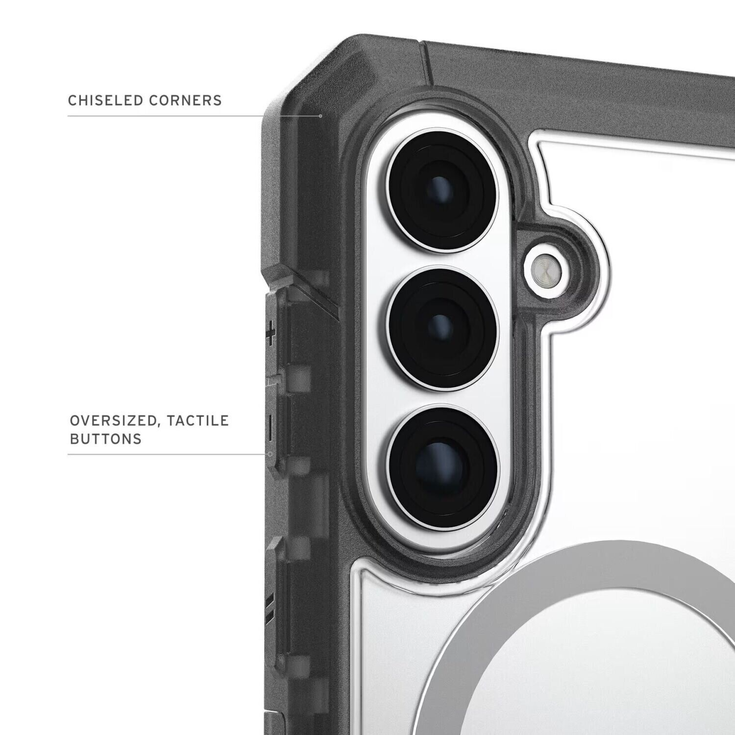 Чохол UAG для Samsung Galaxy S26+, Trooper with Magnet, Clear/Ash (214517114G31)фото