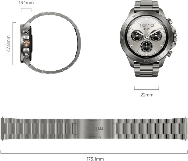 Смарт-годинник Mibro GS Explorer S 48мм Full Titanium (XPAW023FT)фото