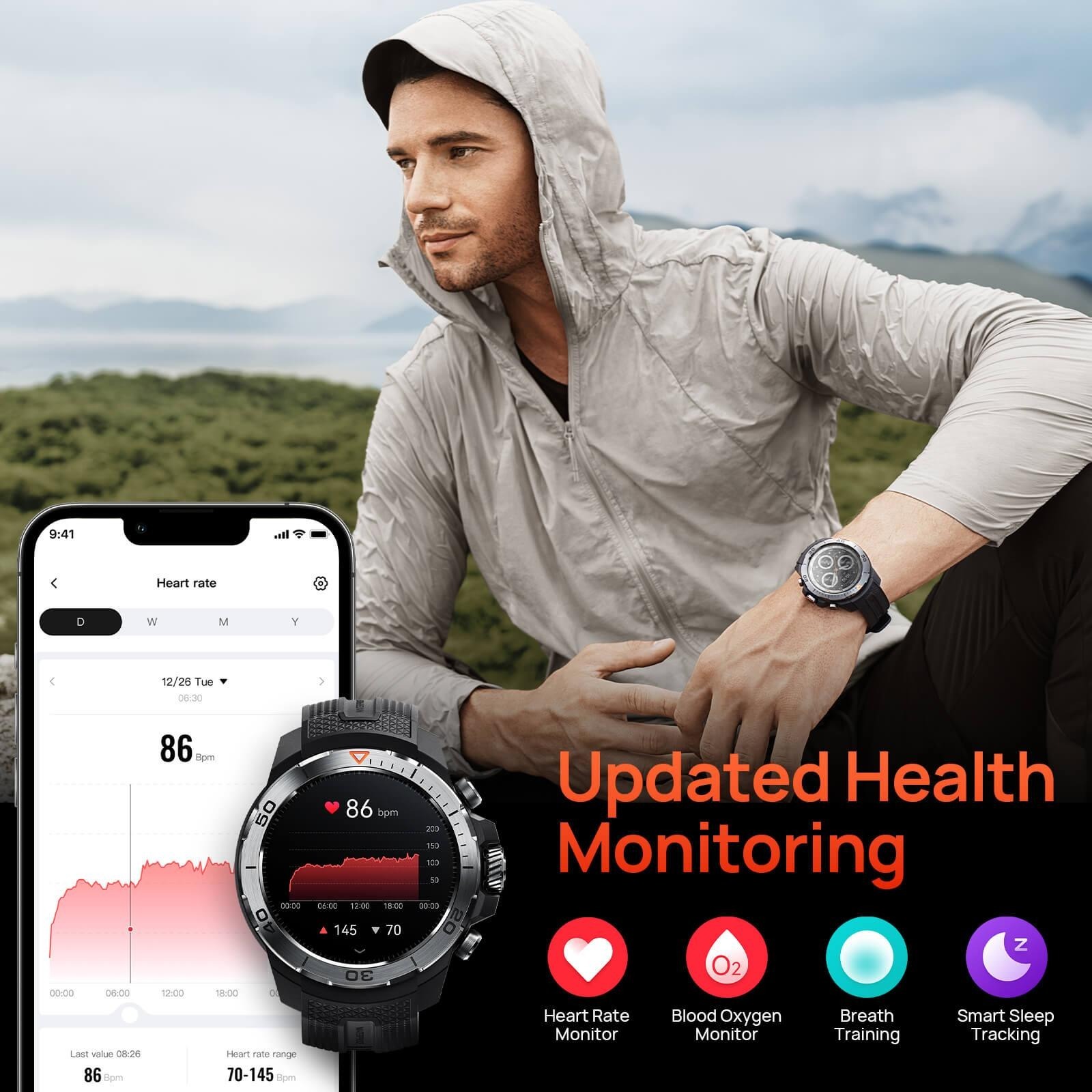 Смарт-годинник Mibro GS Explorer 48мм Black Obsidian (XPAW017B)фото6