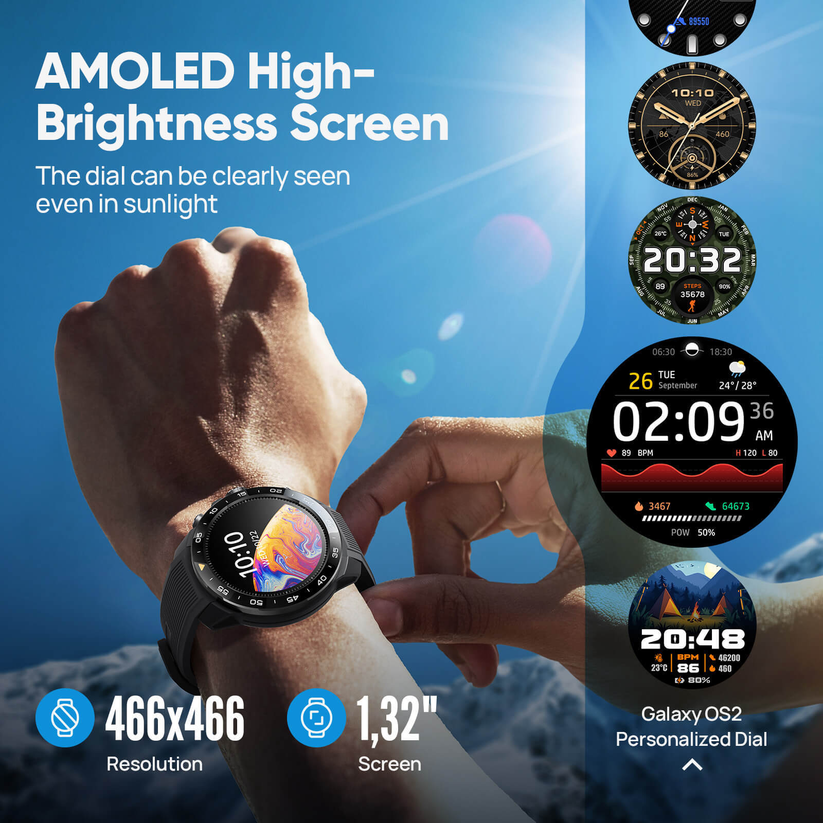 Смарт-годинник Mibro GS Explorer S 48мм Obsidian Black (XPAW023OB)фото10