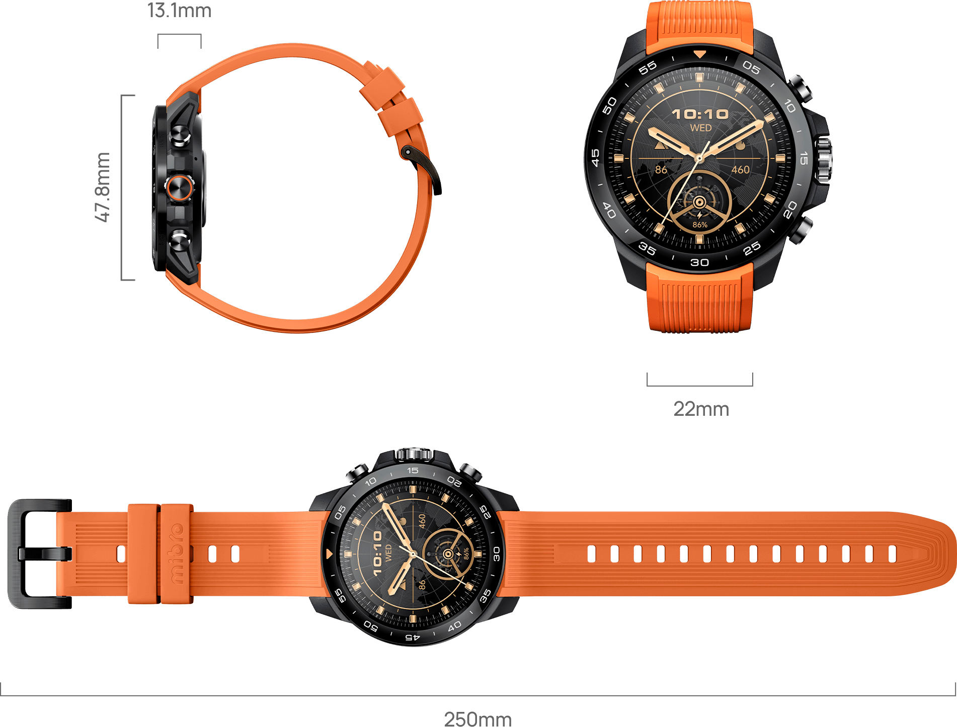 Смарт-годинник Mibro GS Explorer S 48мм Obsidian Black (XPAW023OB)фото4