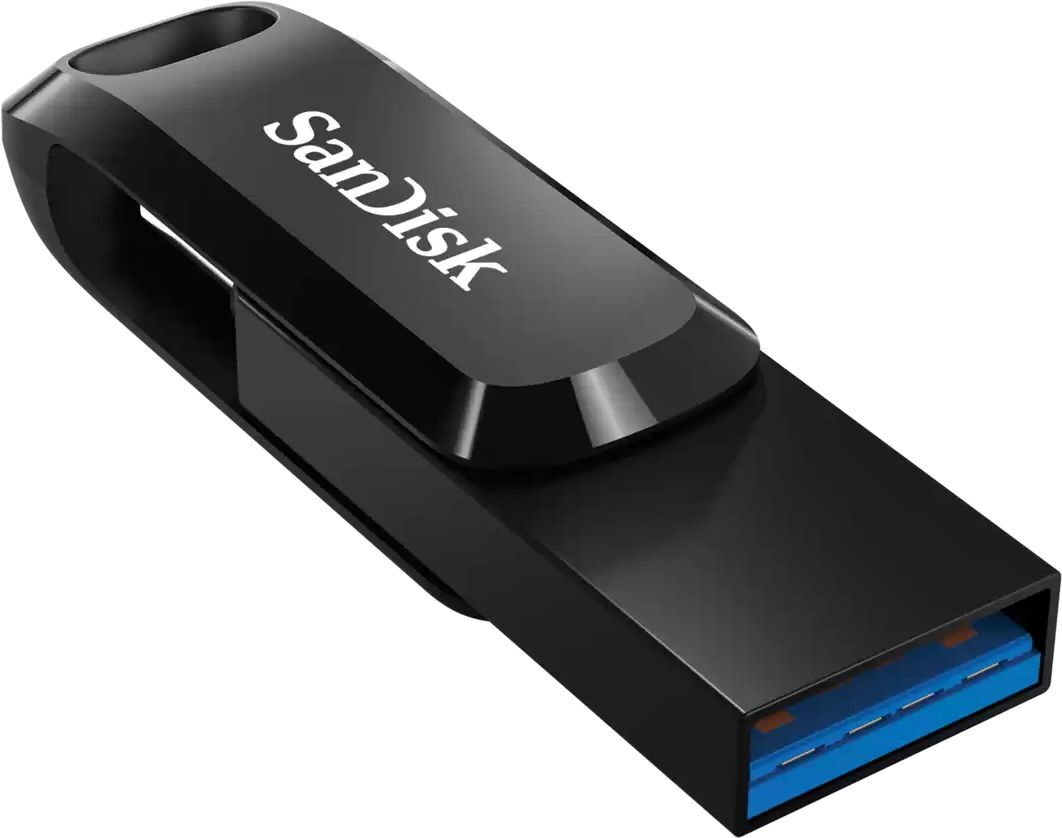 Накопитель SanDisk 512GB USB 3.1 Type-A + Type-C Ultra Dual Drive Go Чёрный фото 