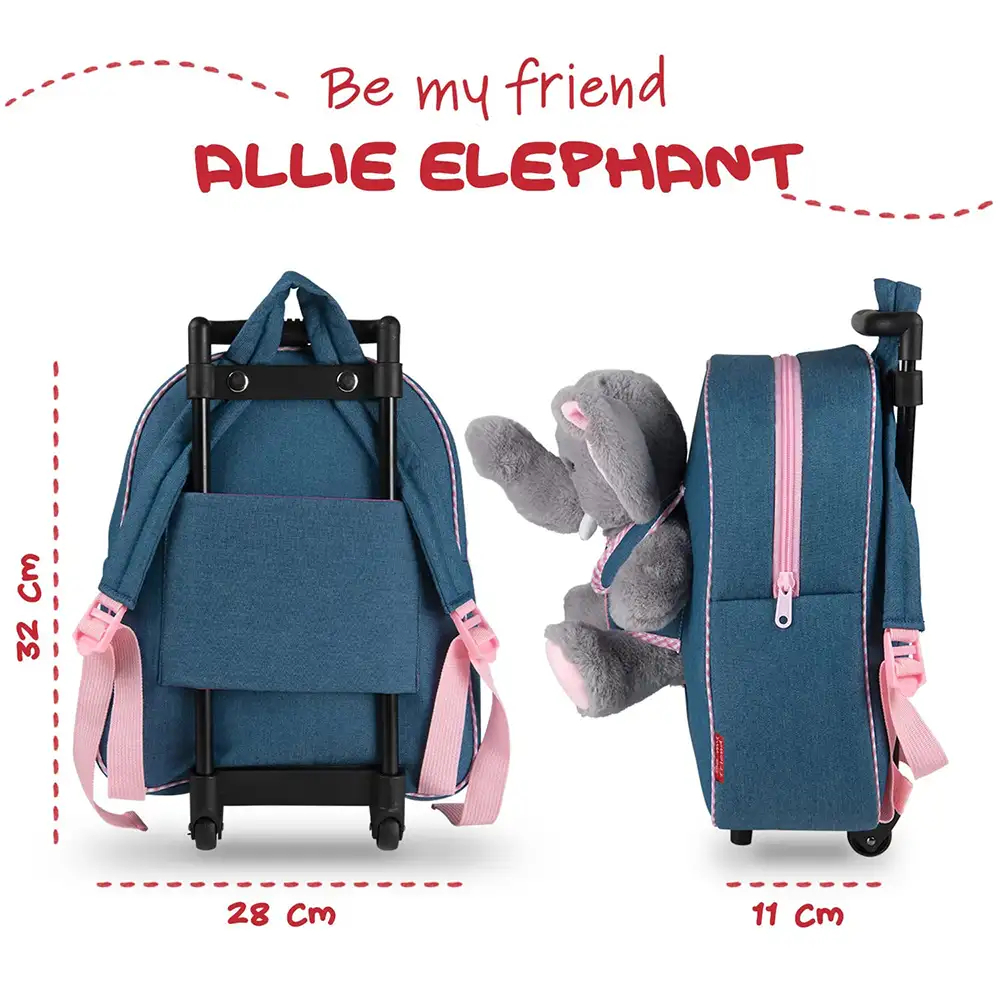 Рюкзак на колесах дитячий Perletti Perletti Toys Allie Elephant P13033 джинсовийфото