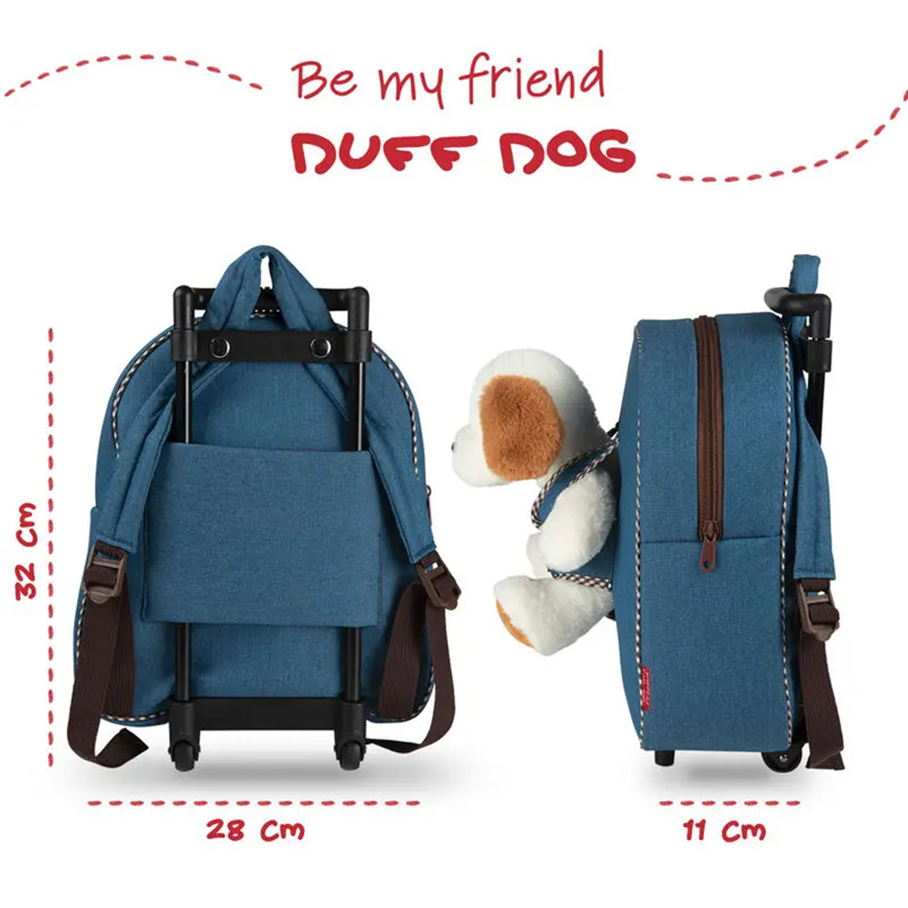 Рюкзак на колесах дитячий Perletti Perletti Toys Duff Dog P13034 джинсовийфото8