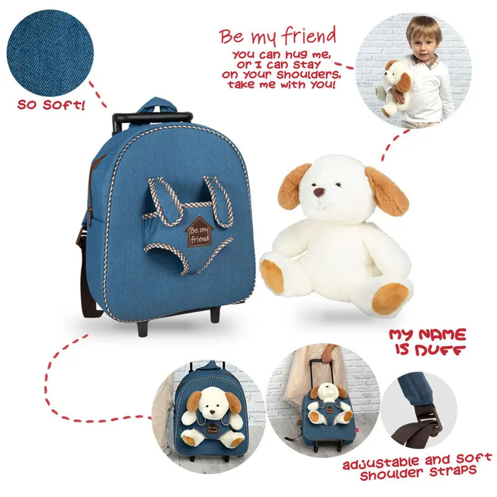 Рюкзак на колесах дитячий Perletti Perletti Toys Duff Dog P13034 джинсовийфото9