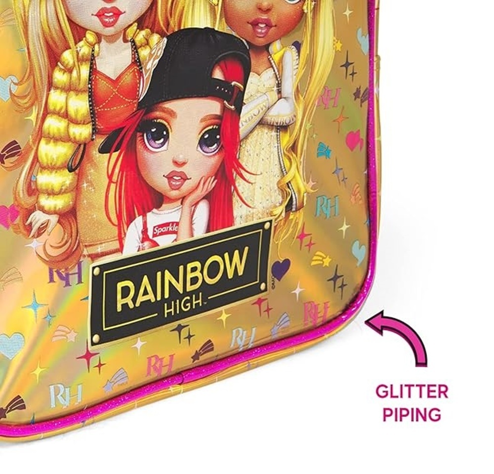Рюкзак дитячий Perletti Perletti Kids Rainbow High Mini P13282 золотистийфото4