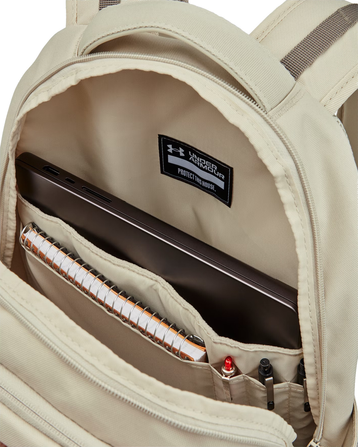 Рюкзак Under Armour Hustle 6.0 1384672-289 (OSFM US) бежевийфото4