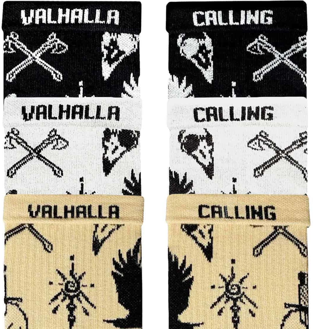 Набор носков NOSKAR Nordic Tattoo 41-46 3 пары белые/бежеве/черные фото 2