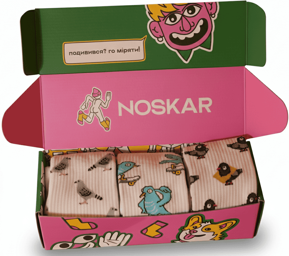 Набор носков NOSKAR Курлик 36-40 3 пары разноцветные фото 3