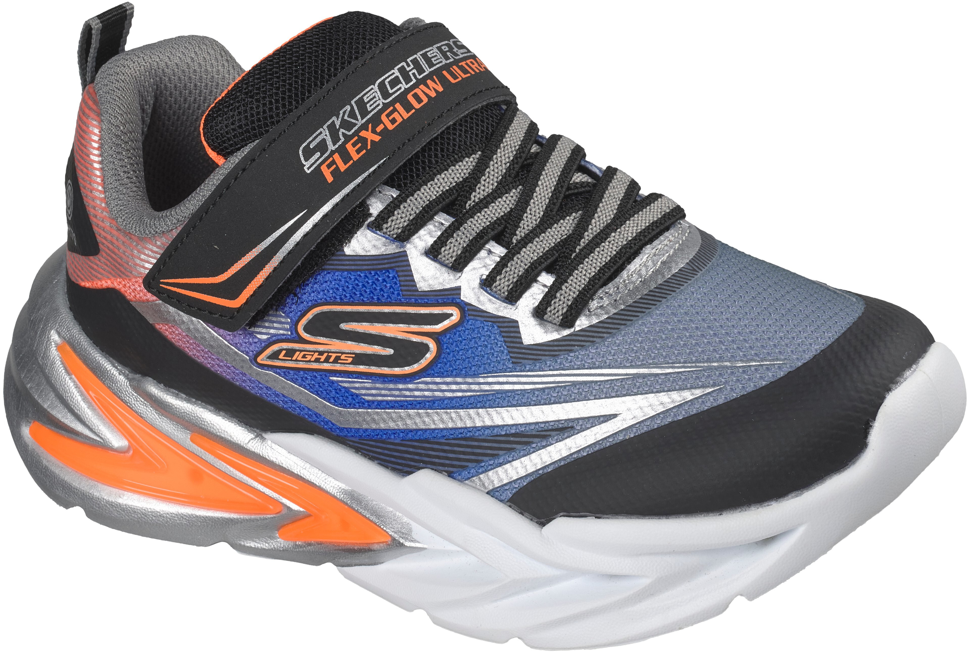 Кросівки для хлопчиків Skechers S Lights: Flex-Glow Ultra400139L BKSL 35 (3 US) різнокольоровіфото4