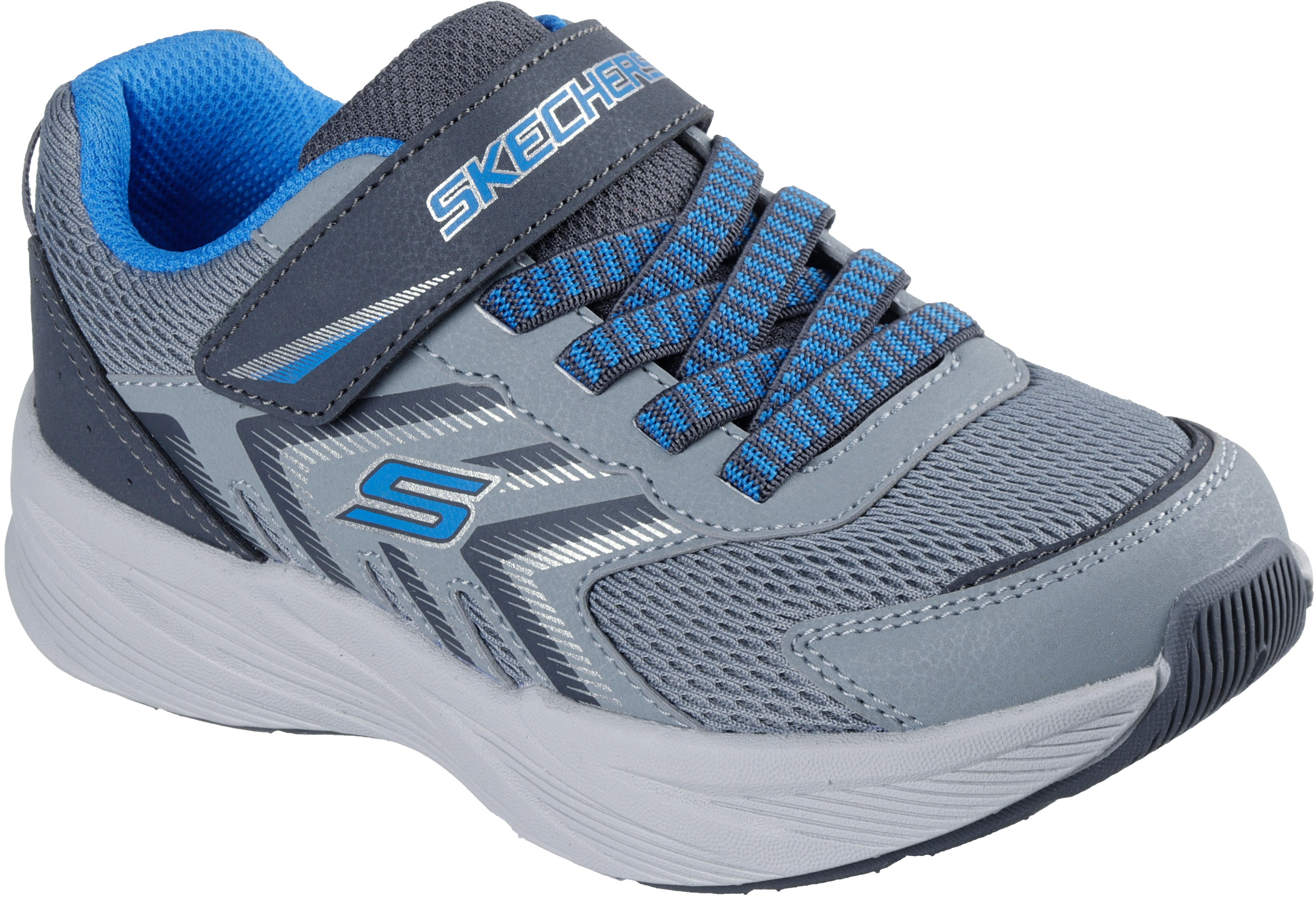 Кроссовки для мальчиков Skechers Microspec 404115L GYBL 32 (1 US) серо-синие фото 3