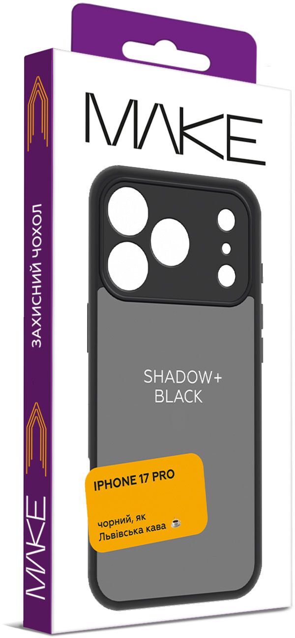 Чохол MakeFuture Shadow+ для Apple iPhone 17 Pro Black (MCSD-AI17PBK)фото