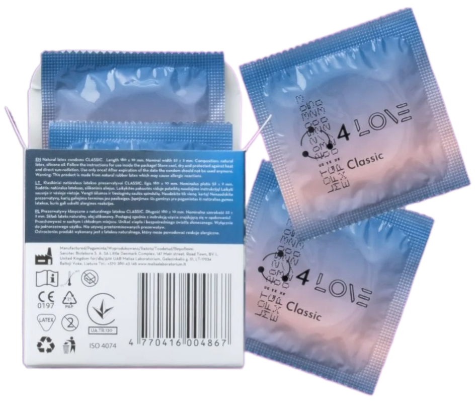 Презервативи 4Love Classic 4 штфото