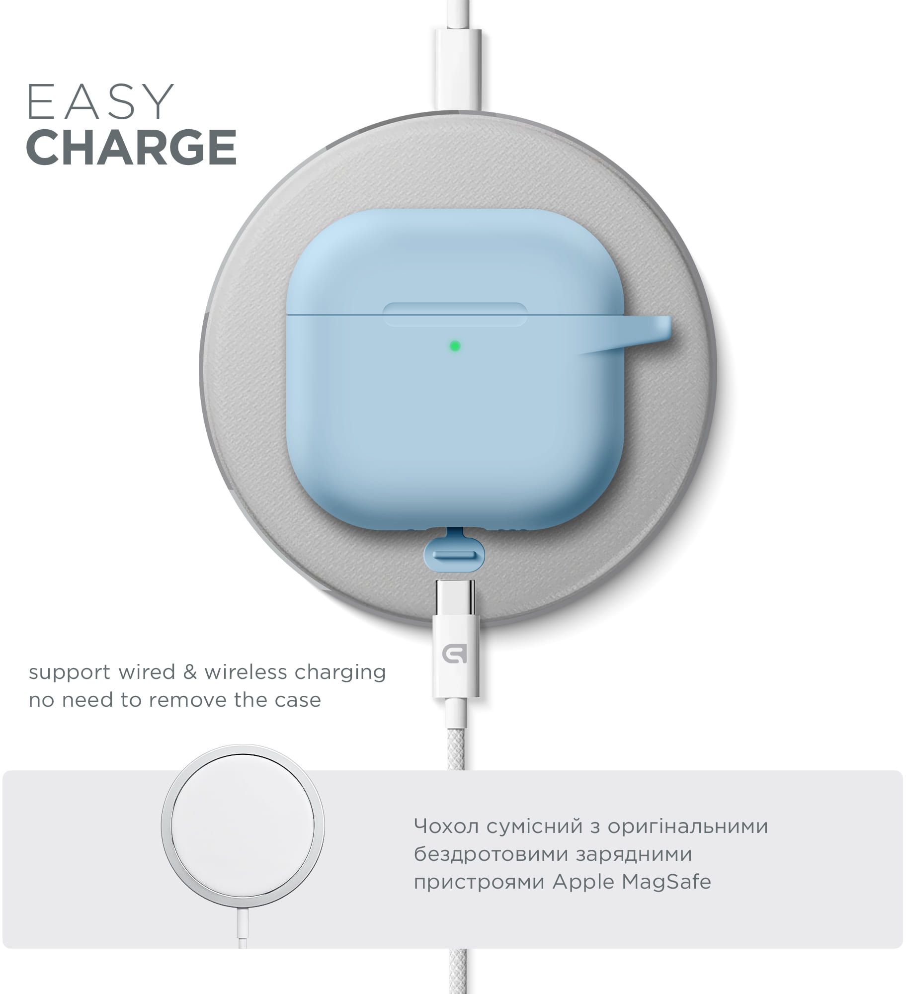 Чехол ArmorStandart Hang Case для Apple AirPods 4 Light Blue (ARM81283) фото 7