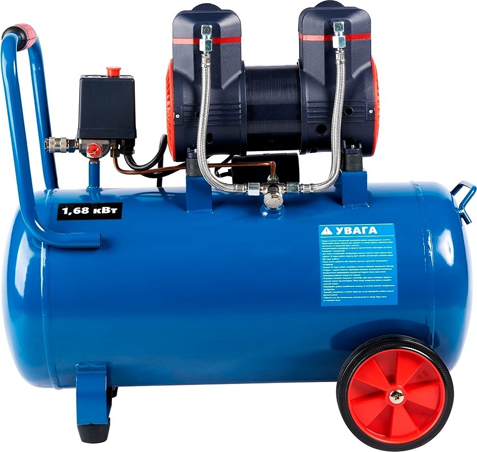 Компрессор воздушный EnerSol ES-AC430-50-2OF безмасляный 1.68кВт, 50л, 430л/мин, 8бар (ES-AC430-50-2OF) фото 