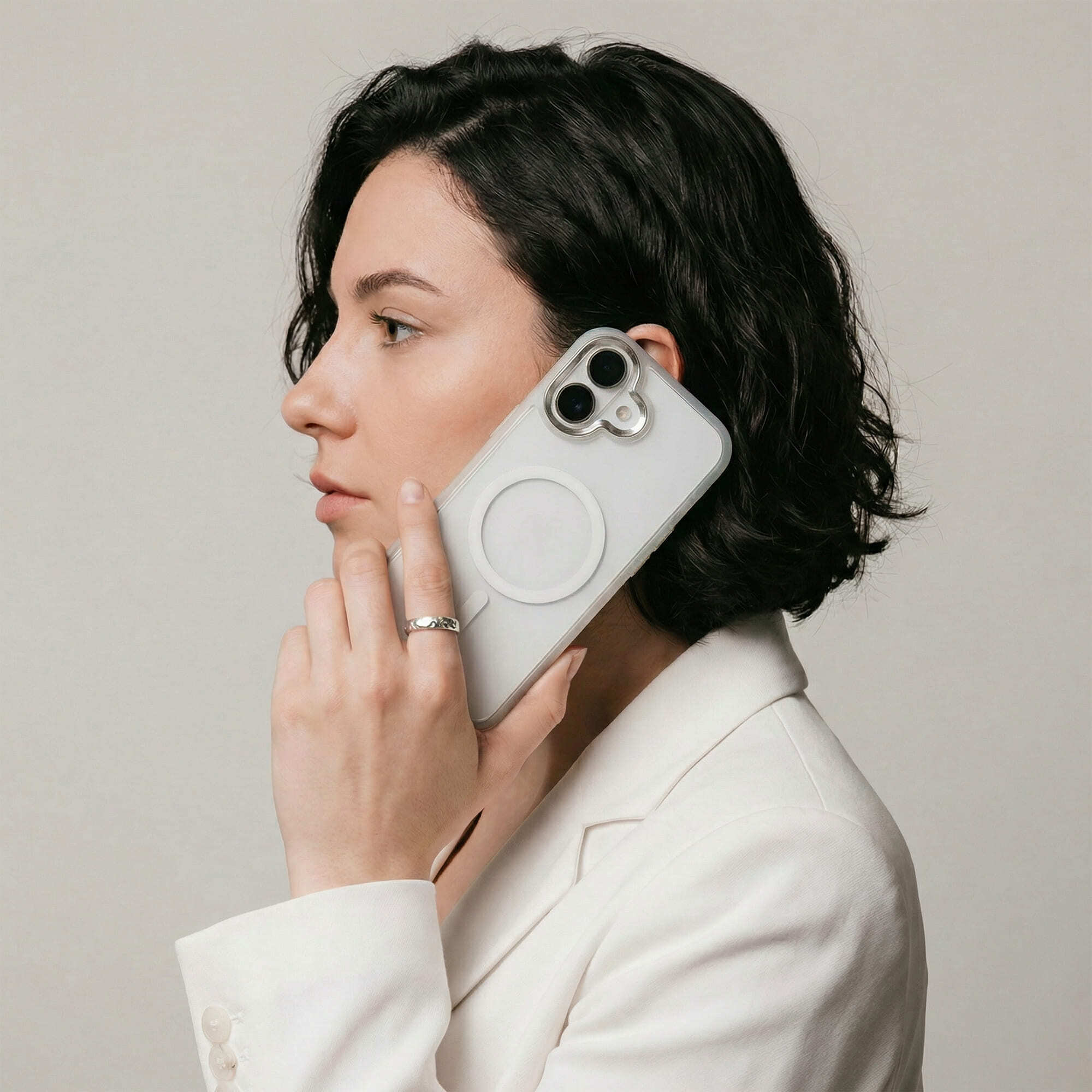 Чехол ArmorStandart Unit MagCase для Apple iPhone 17 Matte Clear Silver (ARM88998) фото 7