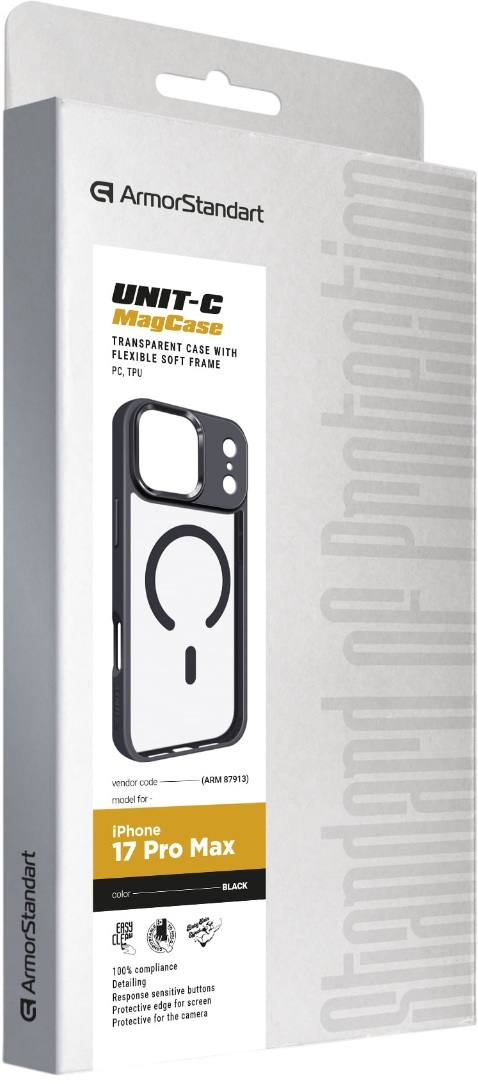 Чехол ArmorStandart Unit-C MagCase для Apple iPhone 17 Pro Max Black (ARM87913) фото 5
