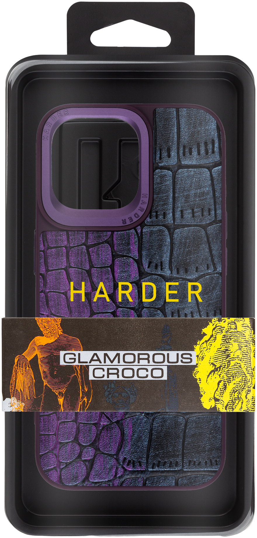 Чехол Harder Glamorous Croco для Apple iPhone 15 Pro Max Dark Purple (ARM76767) фото 3