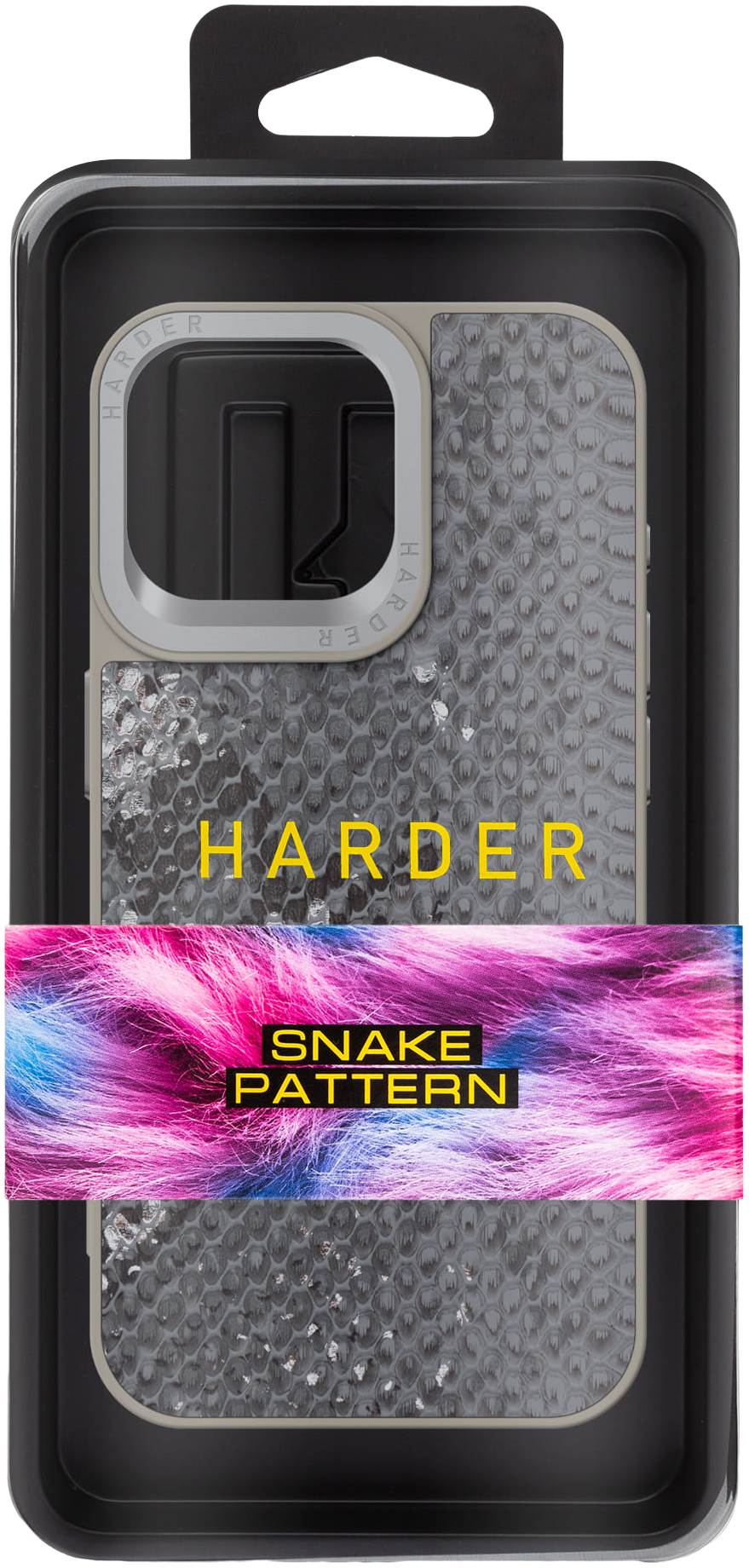 Чехол Harder Snake Pattern для Apple iPhone 15 Pro Max Grey Silver (ARM76804) фото 