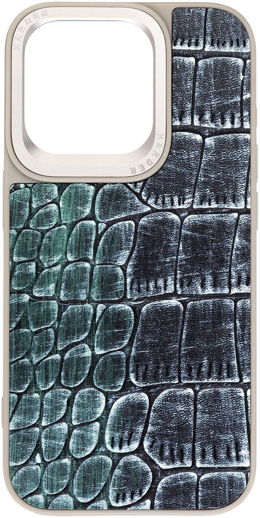 Чехол Harder Glamorous Croco для Apple iPhone 15 Pro Grey Green (ARM76761) фото 2