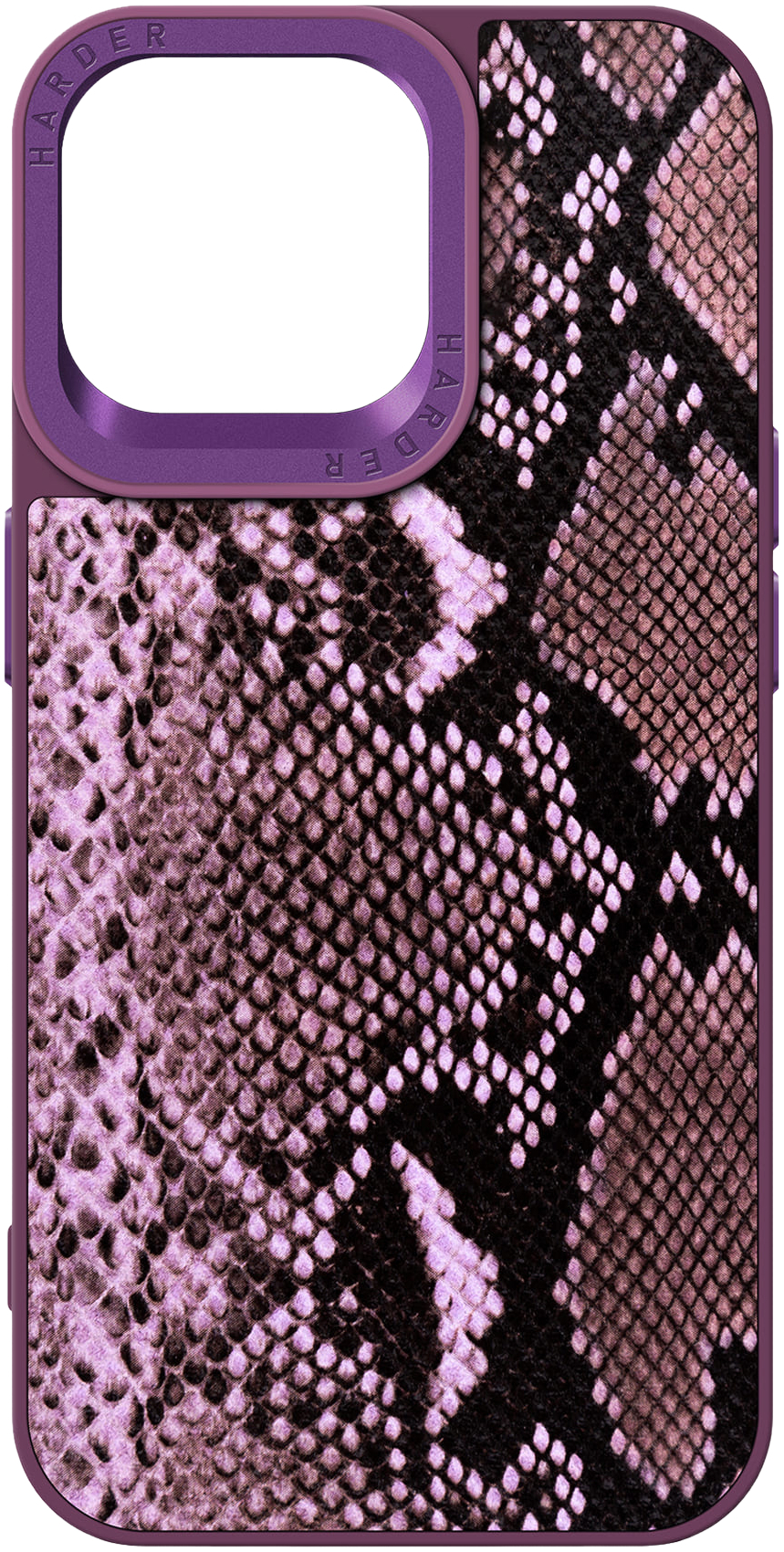 Чехол Harder Genuine Snake для Apple iPhone 15 Pro Dark Purple (ARM76782) фото 