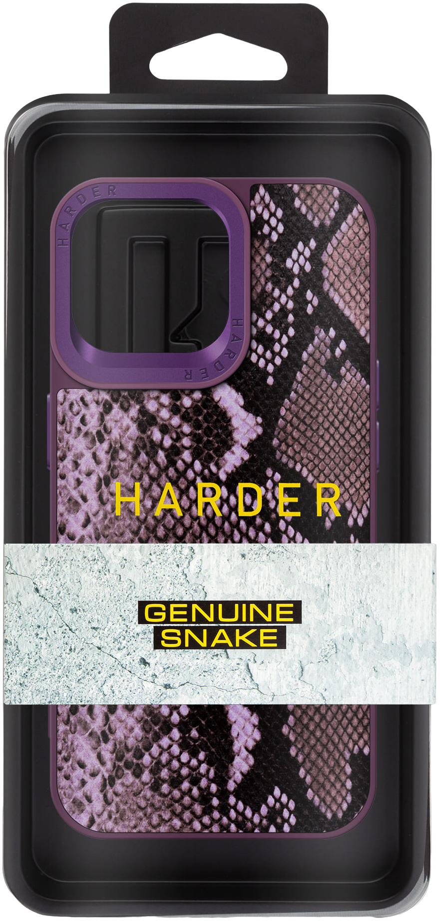 Чехол Harder Genuine Snake для Apple iPhone 15 Pro Dark Purple (ARM76782) фото 