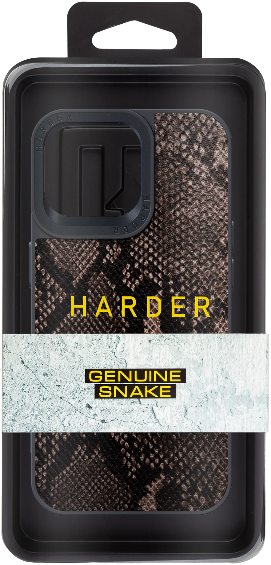Чехол Harder Genuine Snake для Apple iPhone 15 Pro Black (ARM76783) фото 