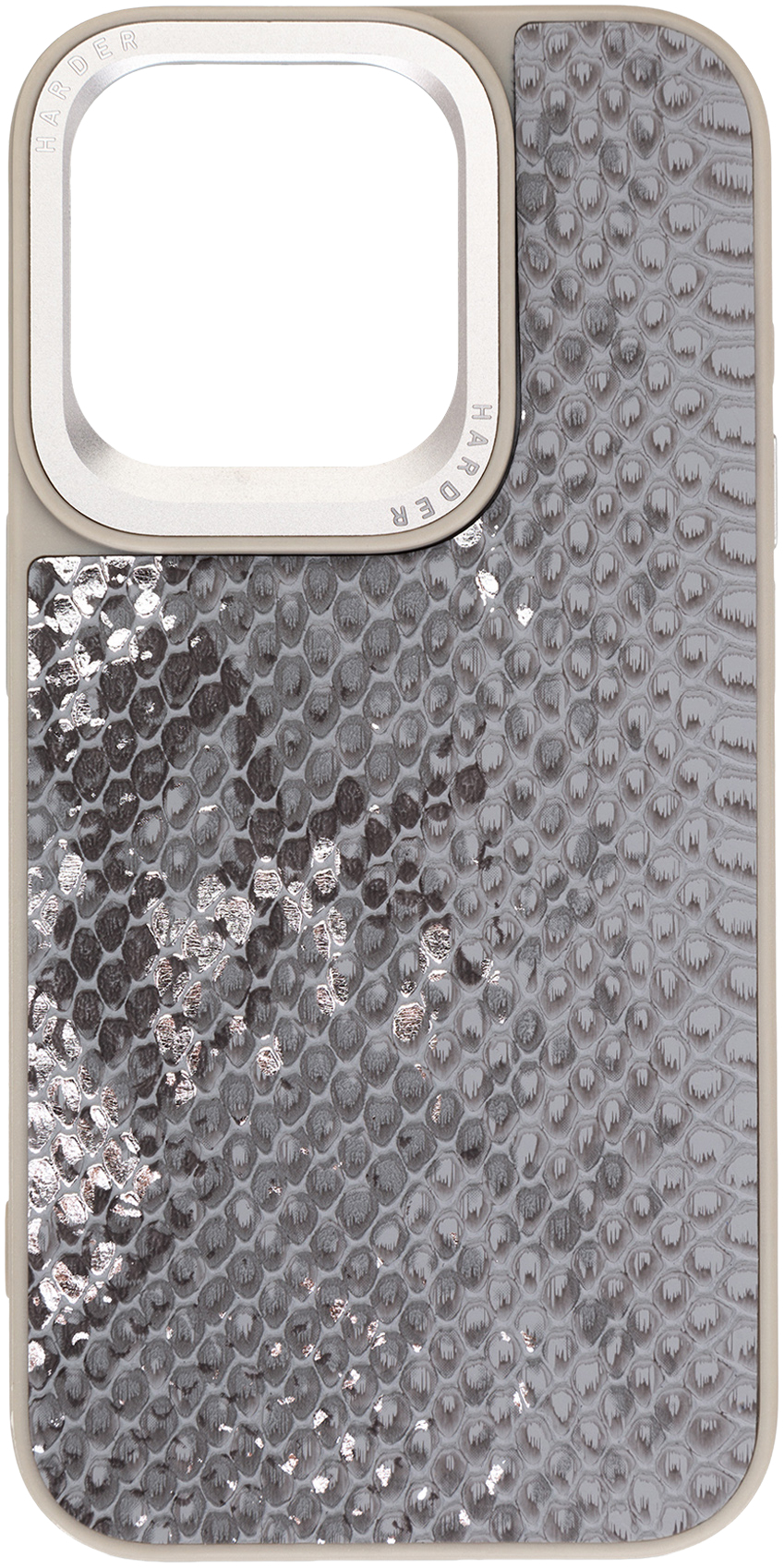 Чехол Harder Snake Pattern для Apple iPhone 15 Pro Grey Silver (ARM76798) фото 