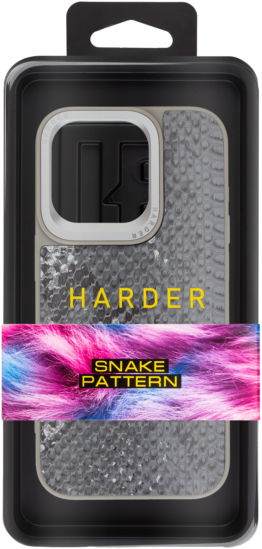 Чехол Harder Snake Pattern для Apple iPhone 15 Pro Grey Silver (ARM76798) фото 
