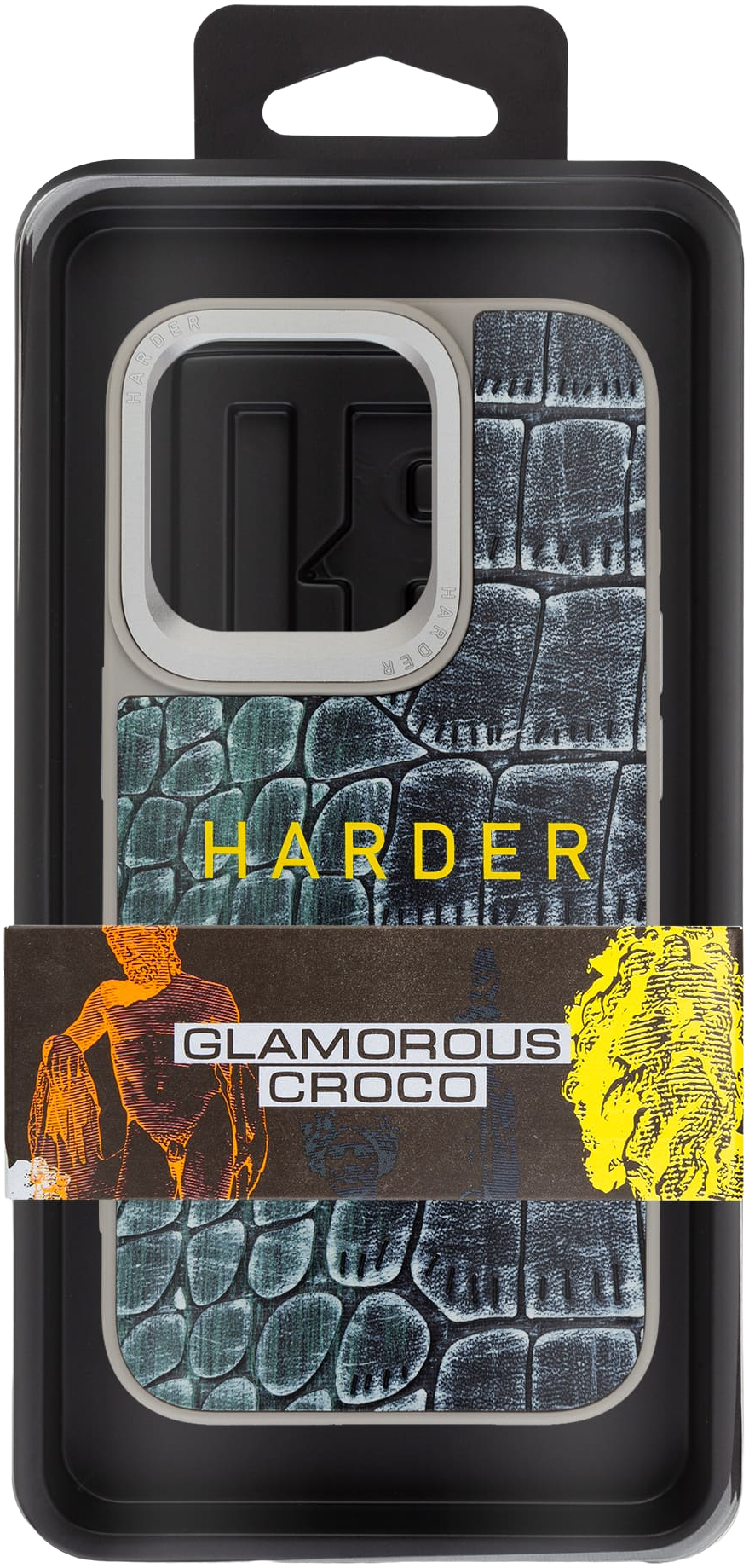 Чехол Harder Glamorous Croco для Apple iPhone 14 Pro Max Grey Green (ARM76773) фото 3