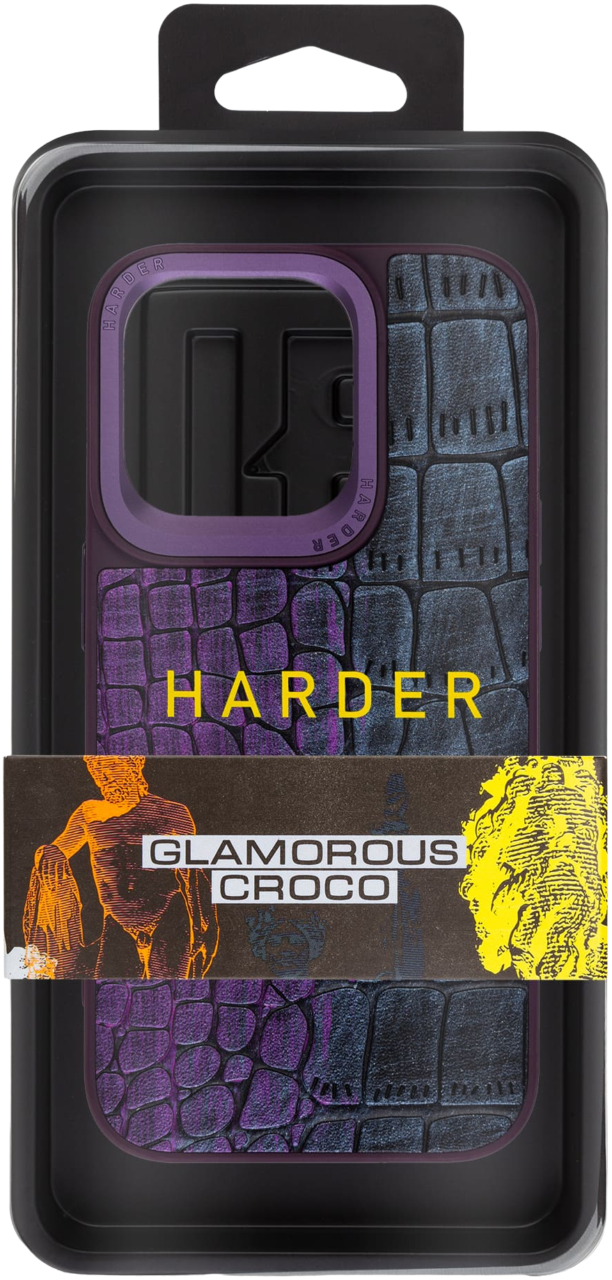 Чехол Harder Glamorous Croco для Apple iPhone 14 Pro Max Dark Purple (ARM76775) фото 3