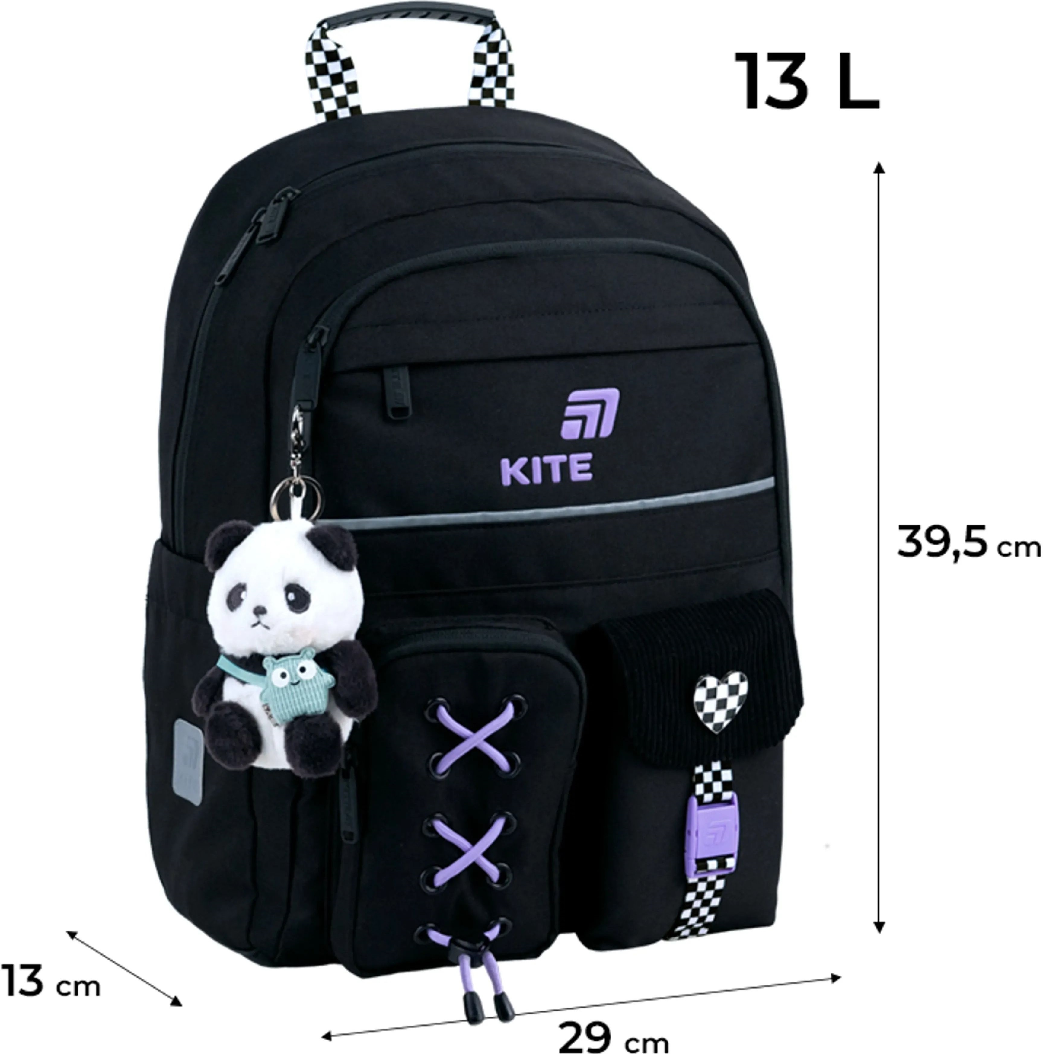 Школьный рюкзак Kite Education Panda Love K26-584M-2 фото 