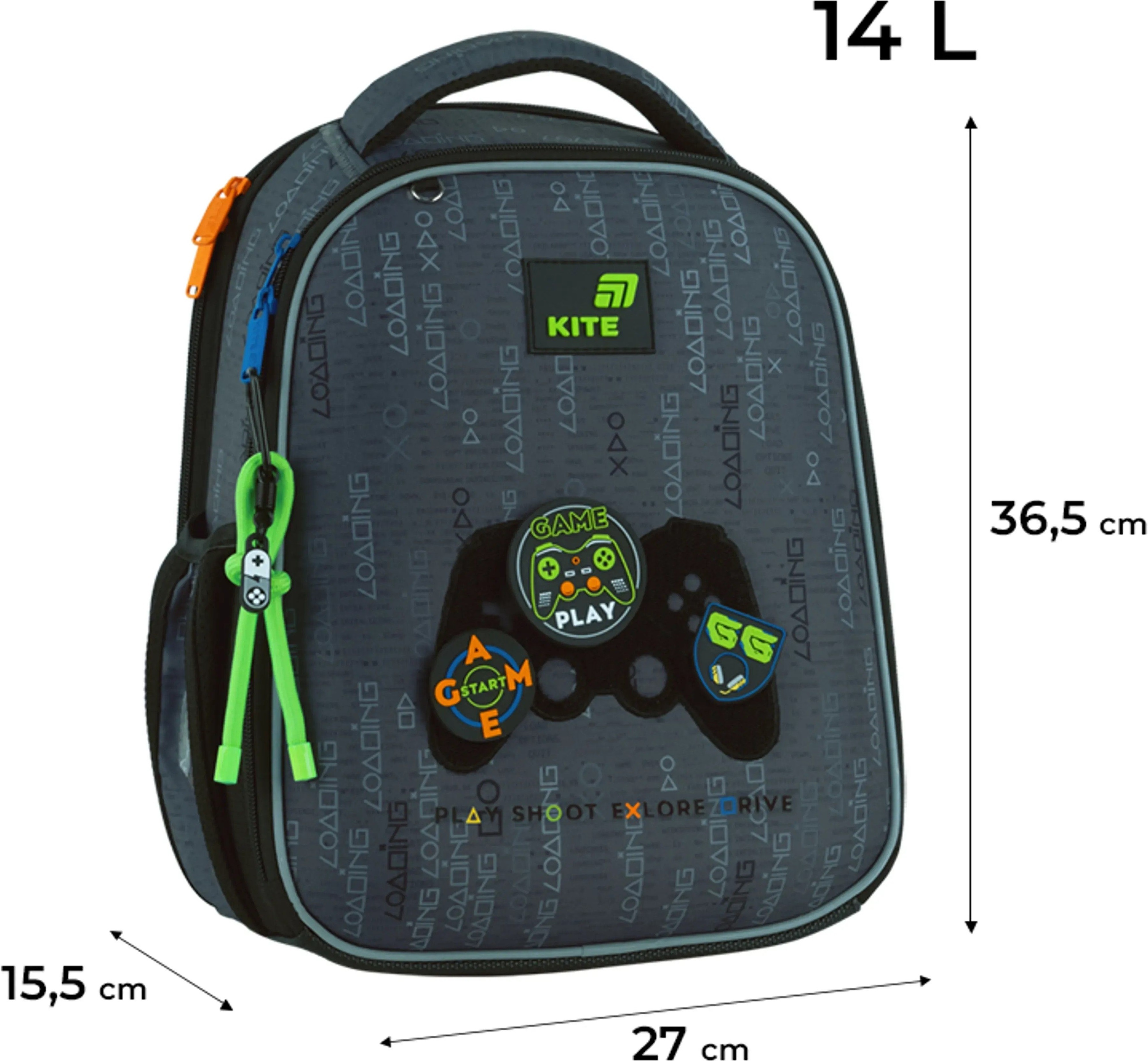 Рюкзак школьный каркасный Kite Education Good Game K26-555S-5 фото 