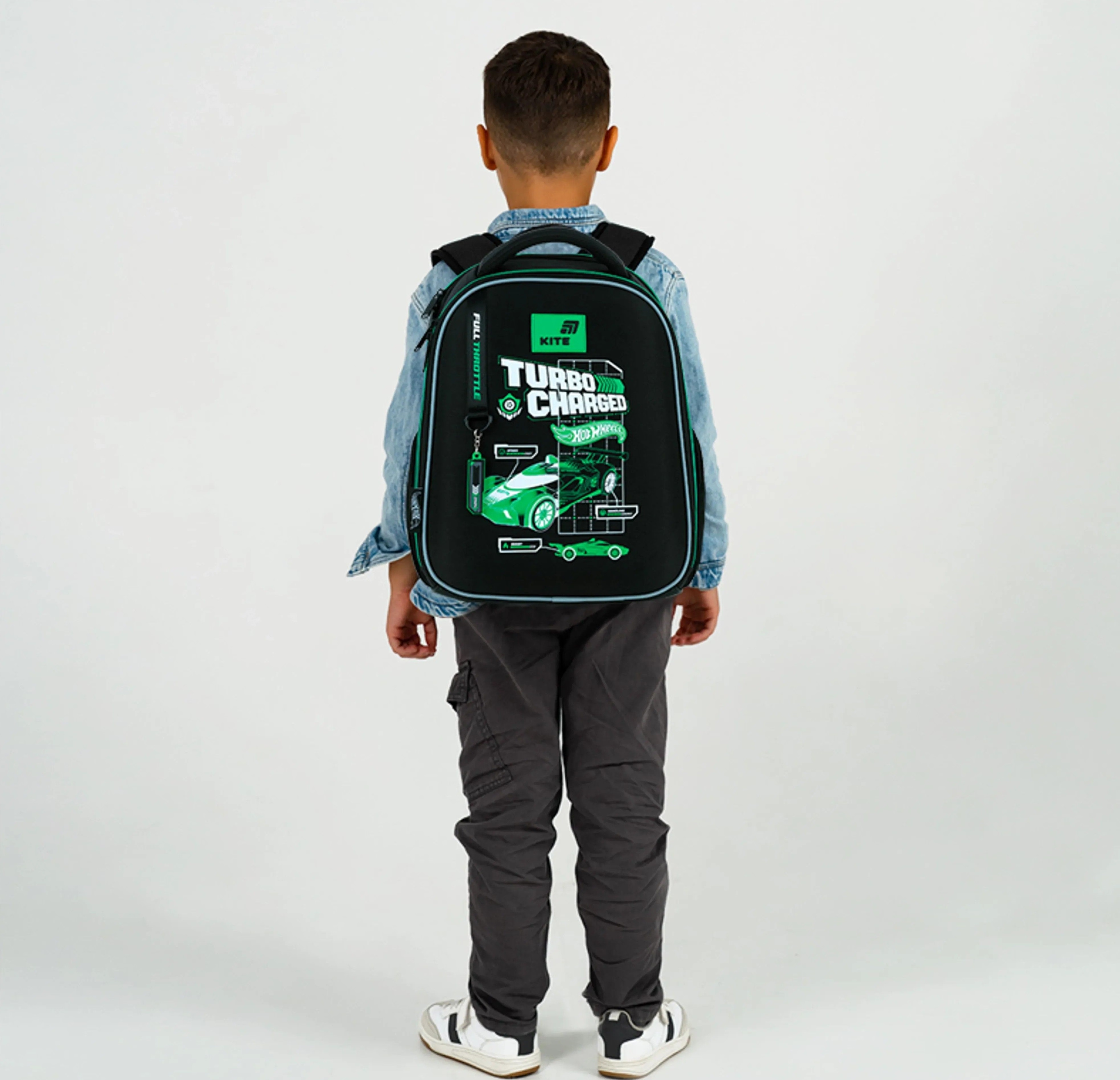 Рюкзак школьный каркасный Kite Education Hot Wheels HW26-555S фото 