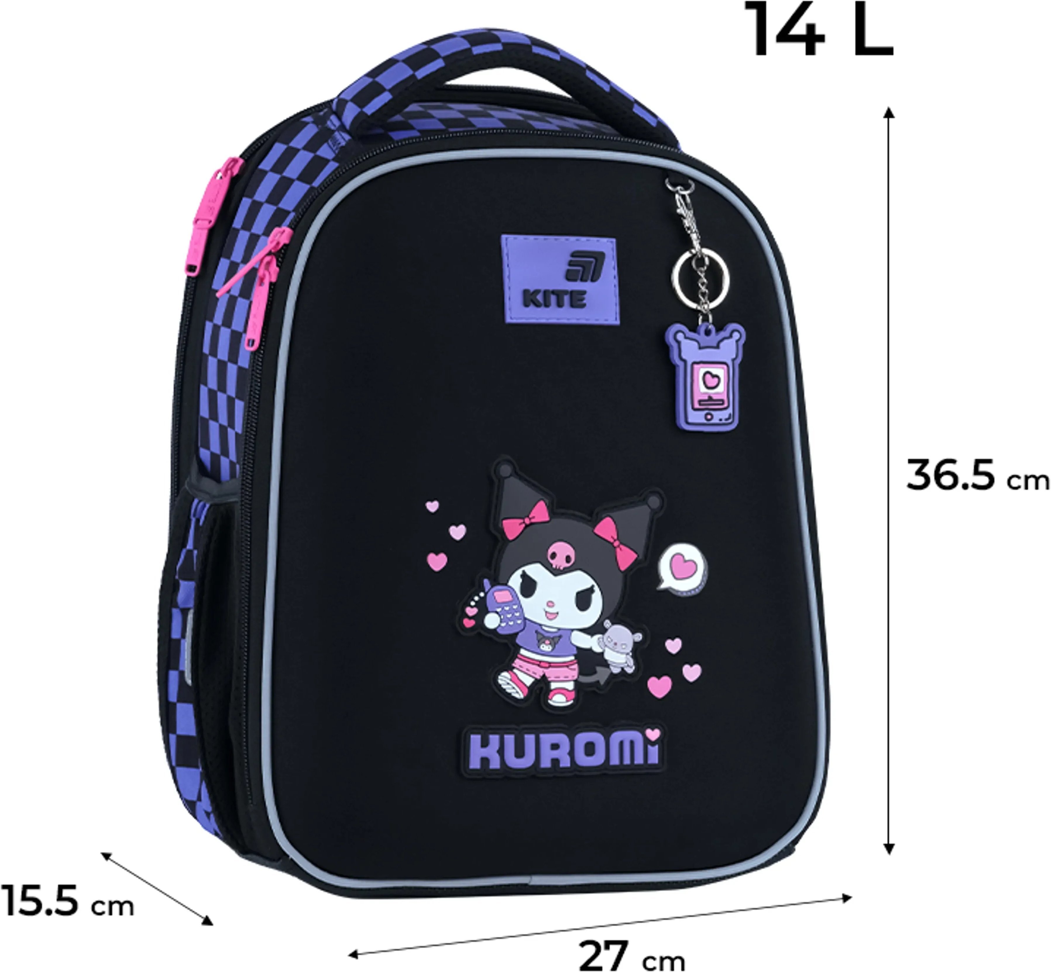 Рюкзак шкільний каркасний Kite Education Kuromi HK26-555S-3фото7