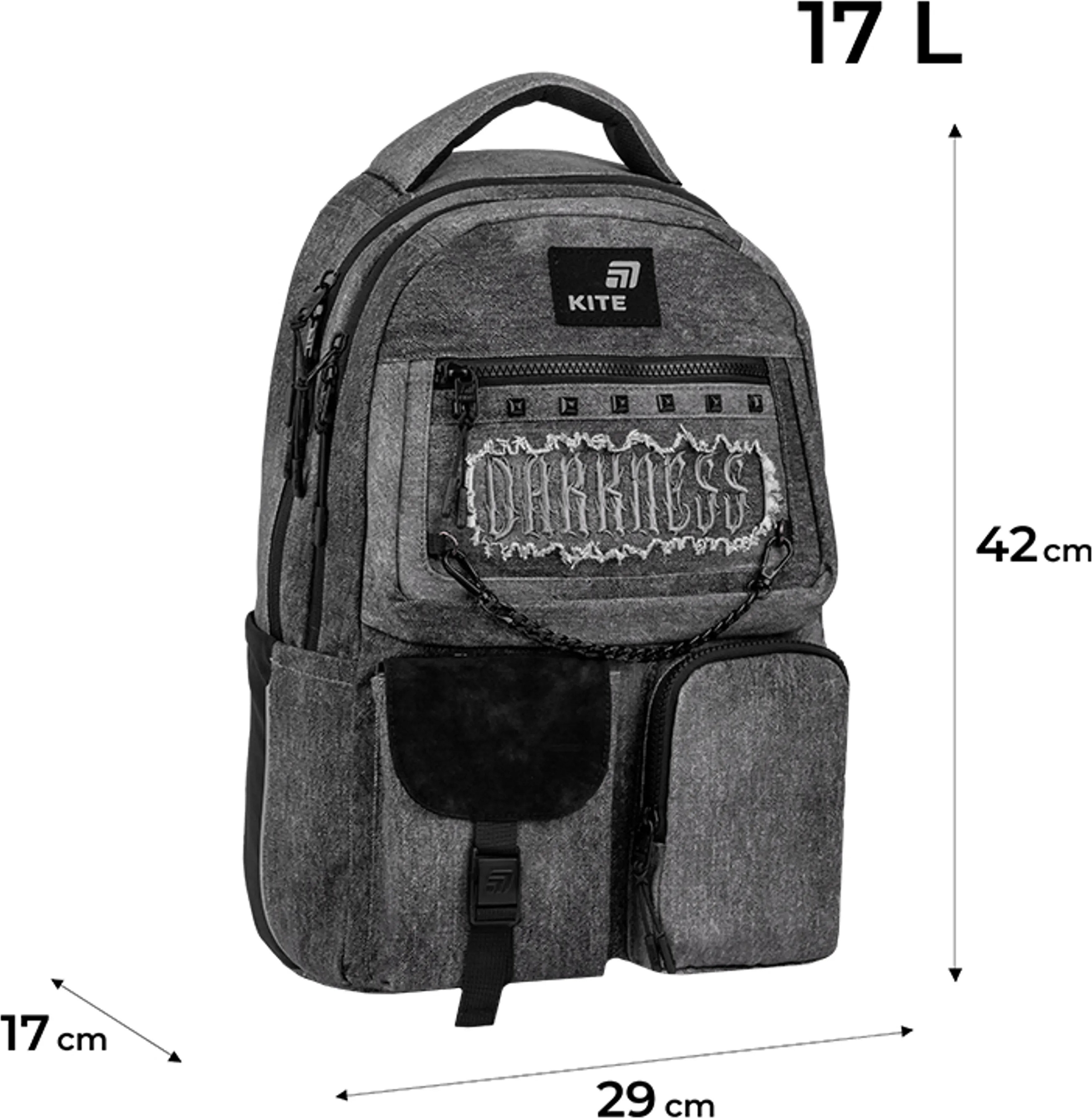 Рюкзак Kite Education teens Darkness K26-2587M-5 фото 