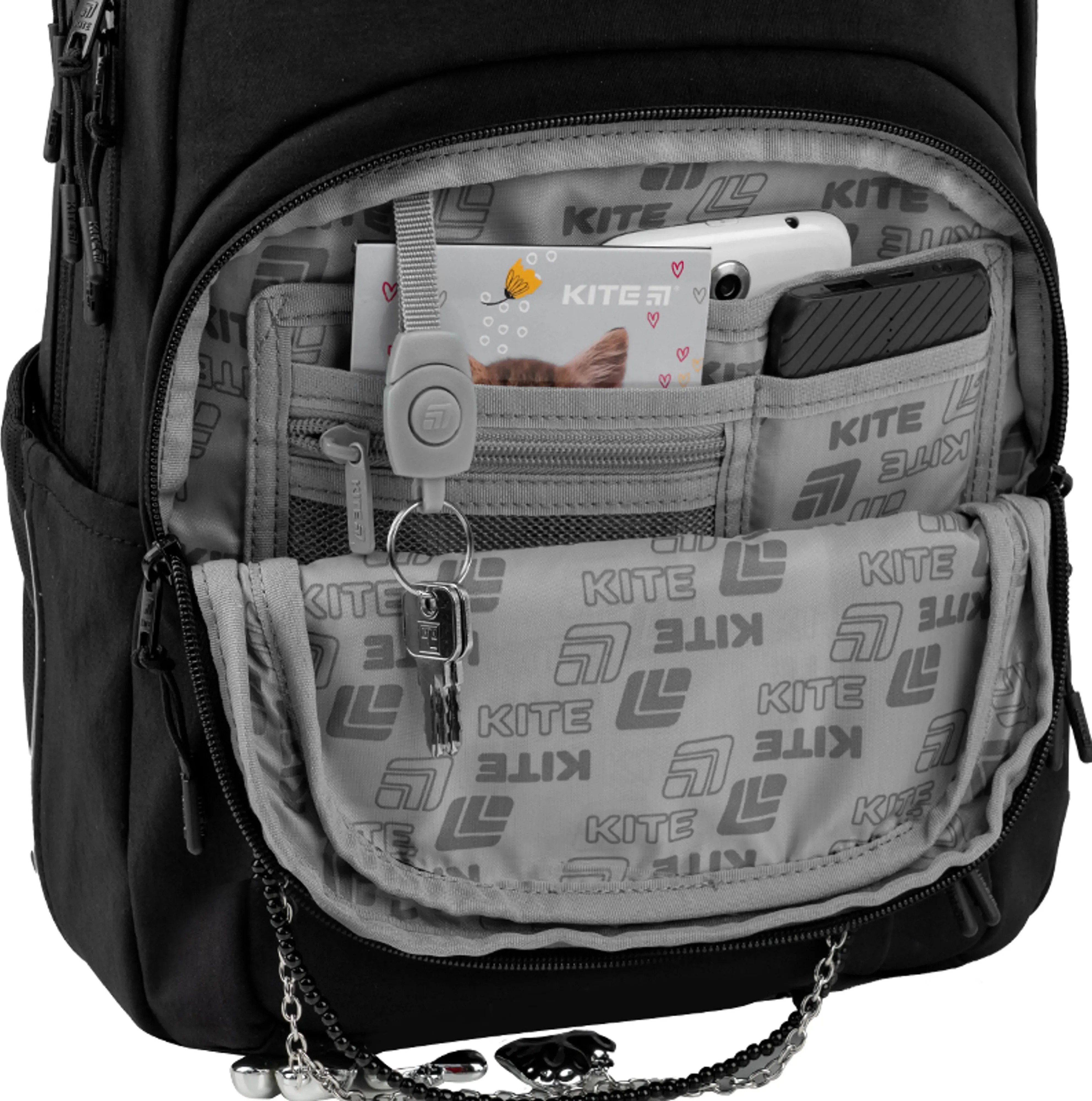 Рюкзак Kite Education teens Black&amp;Charm K26-2578M-1 фото 