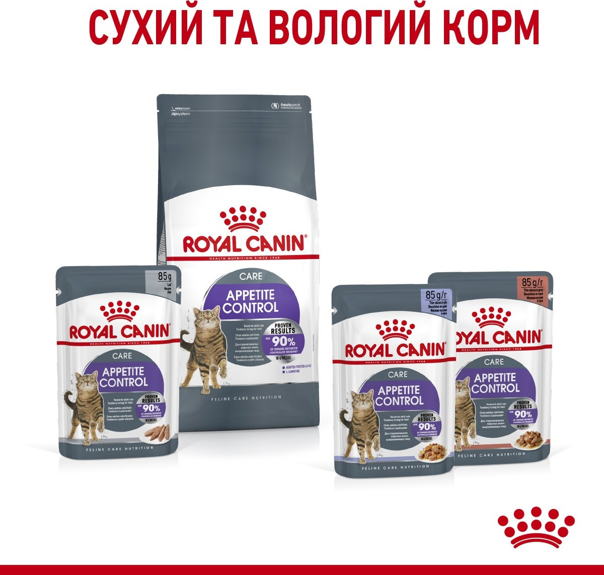 Промонабір Сухий корм для кішок Royal Canin Appetite Control для контролю аппетиту 2кг+ Wet Appetite Contr Cig 8 г х 4штфото6