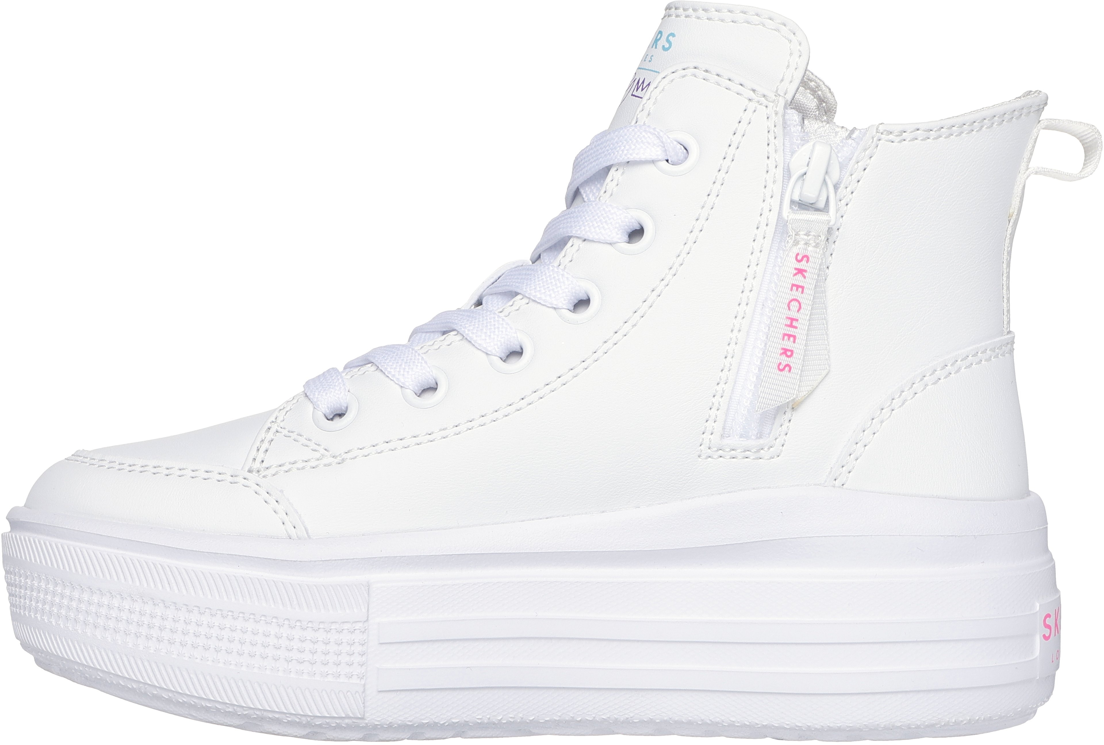 Кеды для девочек Skechers x Jgoldcrown: Hyperlift 314075L WMLT 31 (13,5 US) белые фото 