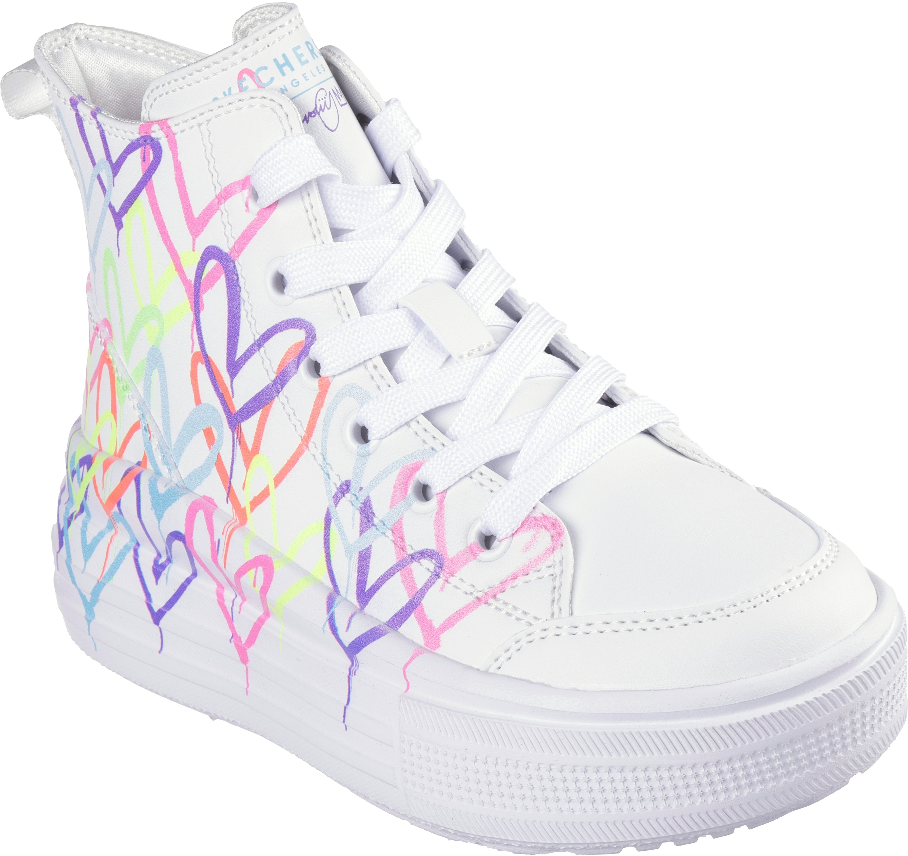 Кеды для девочек Skechers x Jgoldcrown: Hyperlift 314075L WMLT 33 (1,5 US) белые фото 