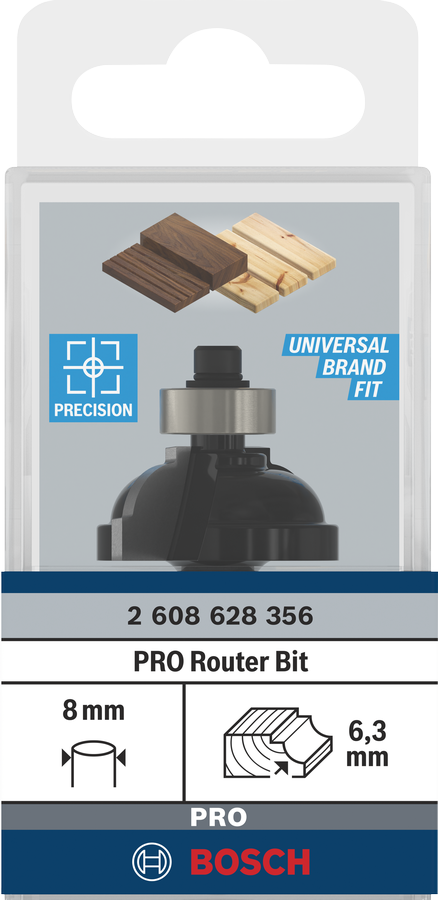 Фреза профильная Bosch Professional Std S8 R6.3 D28.5 L13.2 (2.608.628.356) фото 2