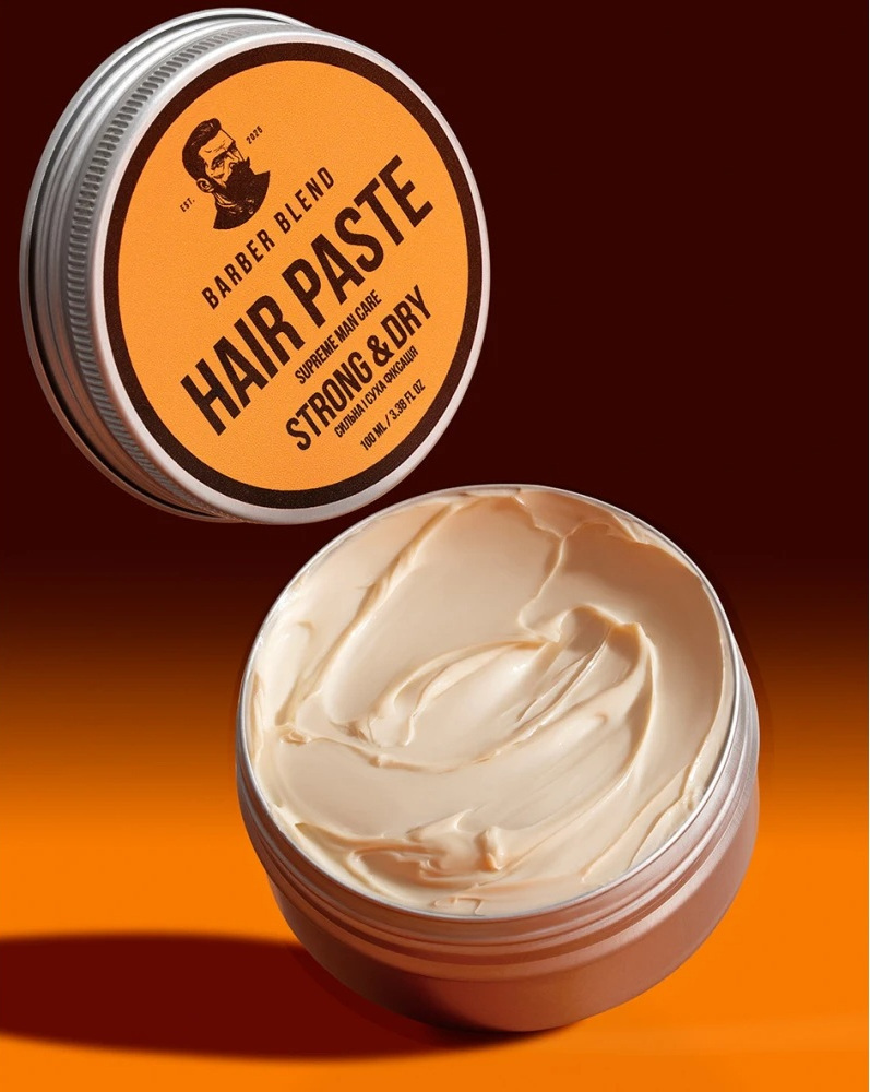 Паста для моделювання волосся Barber Blend Hair Paste strong & dry 100 млфото2