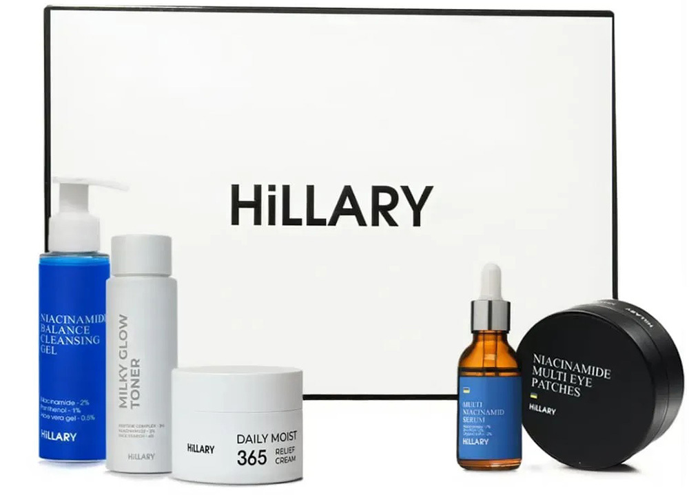 Комплексний б'юті-сет Hillary Perfect Niacinamide Sebo Balance для жирної та комбінованої шкірифото