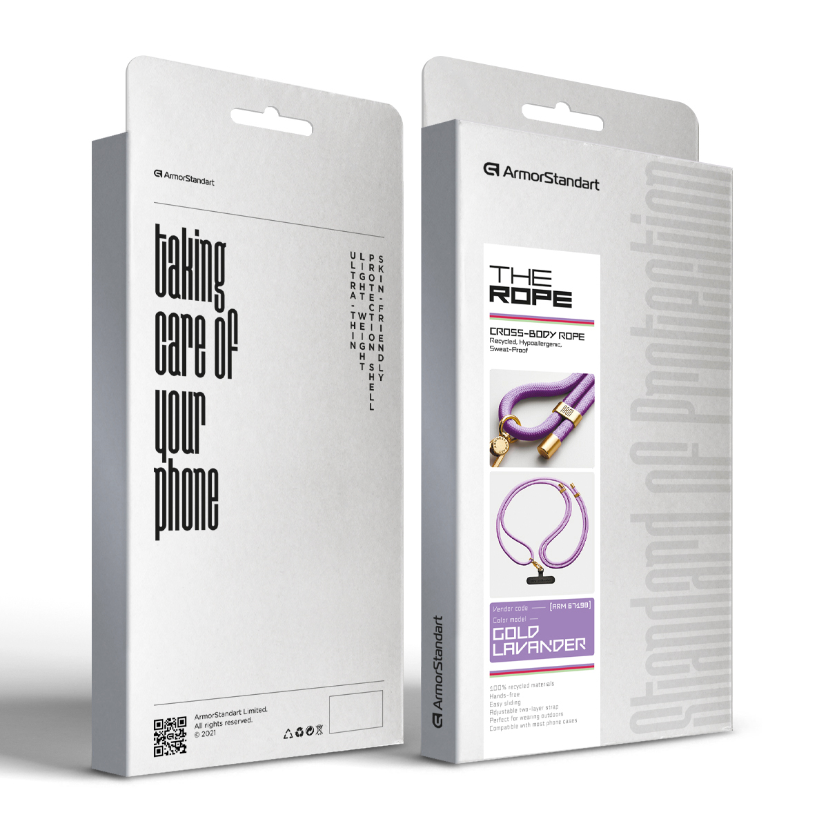 Ремешок для смартфона ArmorStandart Rope Gold Lavander with Dark holder (ARM67198) фото 6