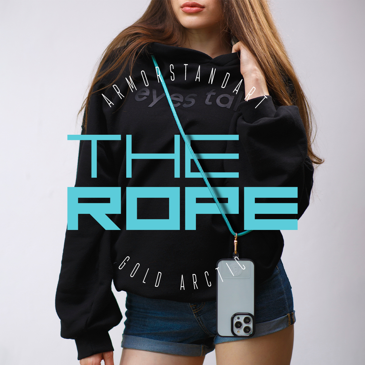 Ремешок для смартфона ArmorStandart Rope Gold Arctic with Clear holder (ARM67202) фото 