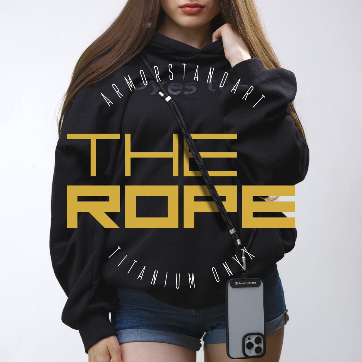 Ремешок для смартфона ArmorStandart Rope Titanium Onyx with Dark holder (ARM76098) фото 