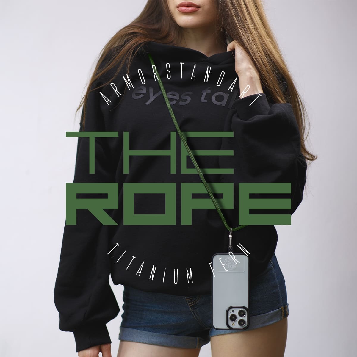 Ремінець для смартфону ArmorStandart Rope Titanium Fern with Clear holder (ARM76102)фото3