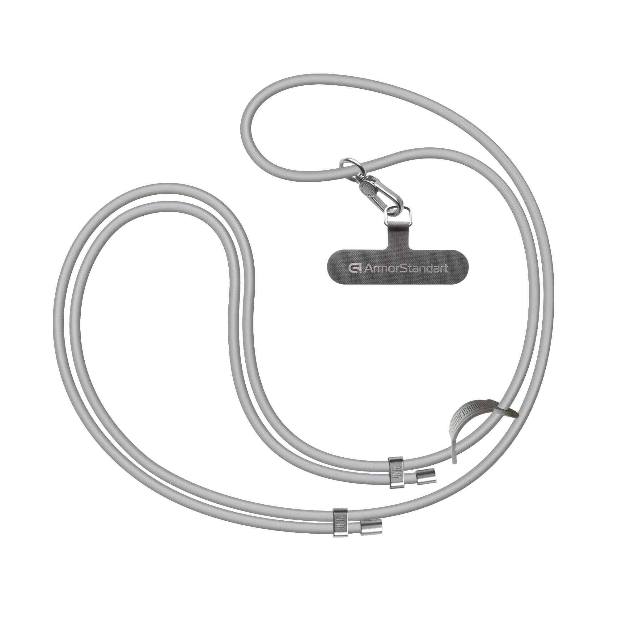 Ремешок для смартфона ArmorStandart Silicone Rope Titanium Grey with Grey holder (ARM76276) фото 